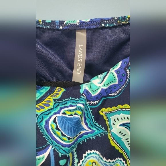 Lands' End Paisley Swim Tankini Women's Swim Top Size 6 - Picture 5 of 12